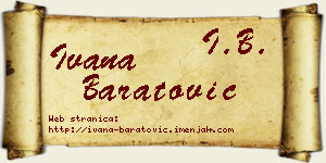 Ivana Baratović vizit kartica